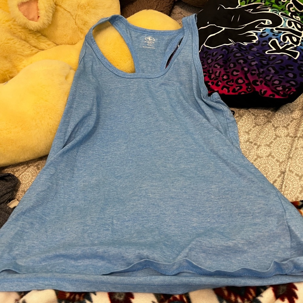 Tank top for running blue size medium